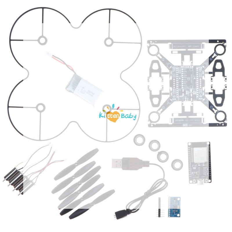 Drone Kit Octocopter - ชุดโดรนขนาดเล็ก ESP32 แบบโอเพ่นซอร์ส, ชุดประกอบควอดคอปเตอร์ DIY สำหรับการเรียนรู้