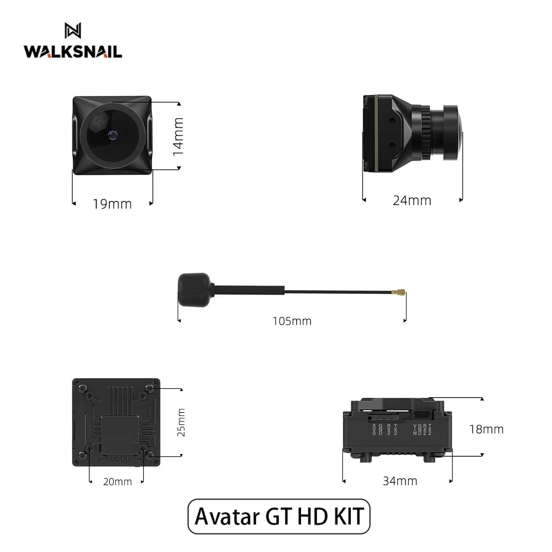 Walksnail Avatar GT HD KIT 2W  - Drone Kit Long Range บทวิจารณ์และราคา
